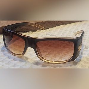 BLACK FLY/ FLY BLOCKERS TORTOISE BROWN FRAME AMBER GRADIENT LENS SUNGLASSES NWOT